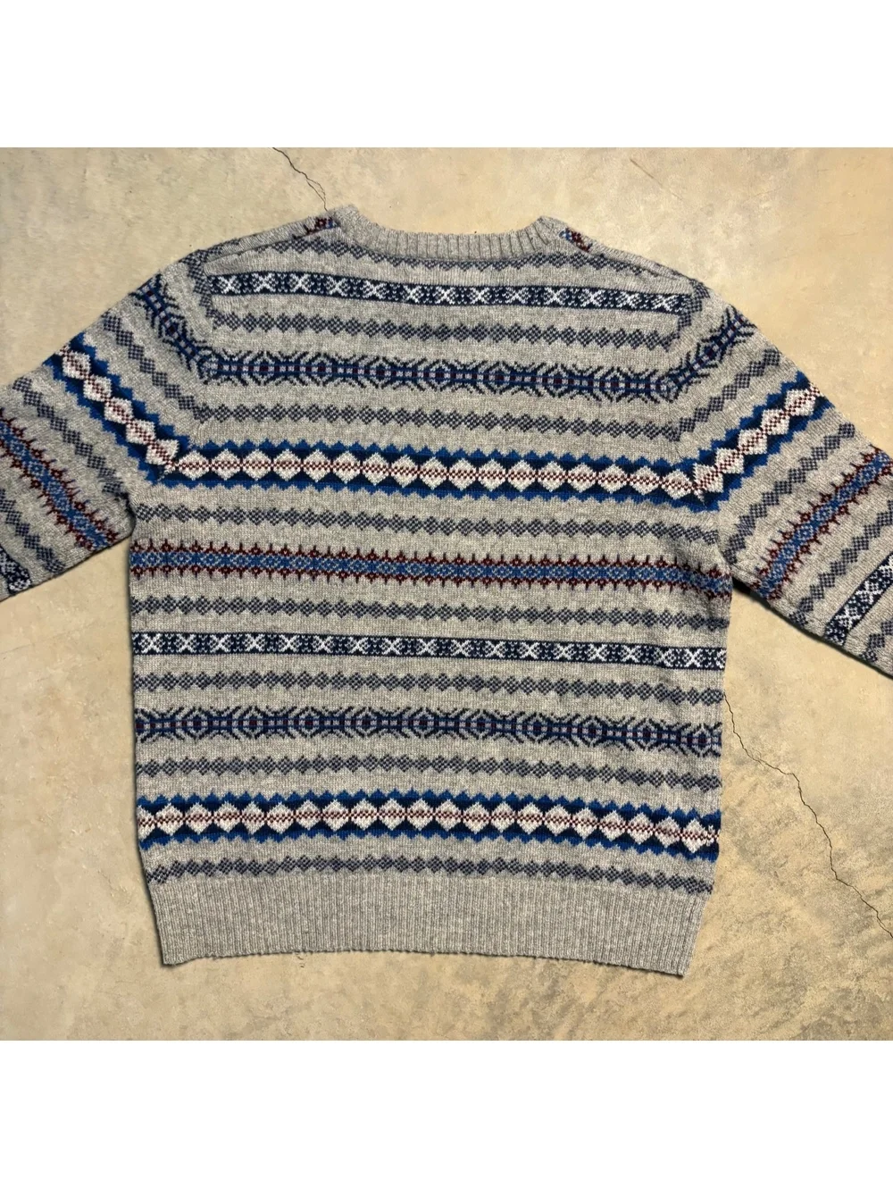 Y2K urban pipeline grandpa knit sweater gray